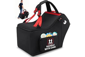RAINSMORE Infant Car Seat Travel Bag for Airplane Compatible with All Nuna Pipa Car Seat and Base Chicco KeyFit 30 and Base Padded Car Seat Backpack for Travel Carseat Gate Check Bag with Side Pocket