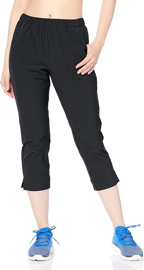 Amazon ジェーンスタイル ロングパンツ ミセスクロスカプリパンツ レディース ブラック 90 日本 L 日本サイズl相当 フィットネス トレーニング ロングパンツ 通販
