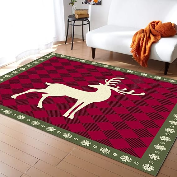 Modern Area Rugs 4x6 Feet Large Rectangle Mat, Durable and Cozy Indoor Carpet