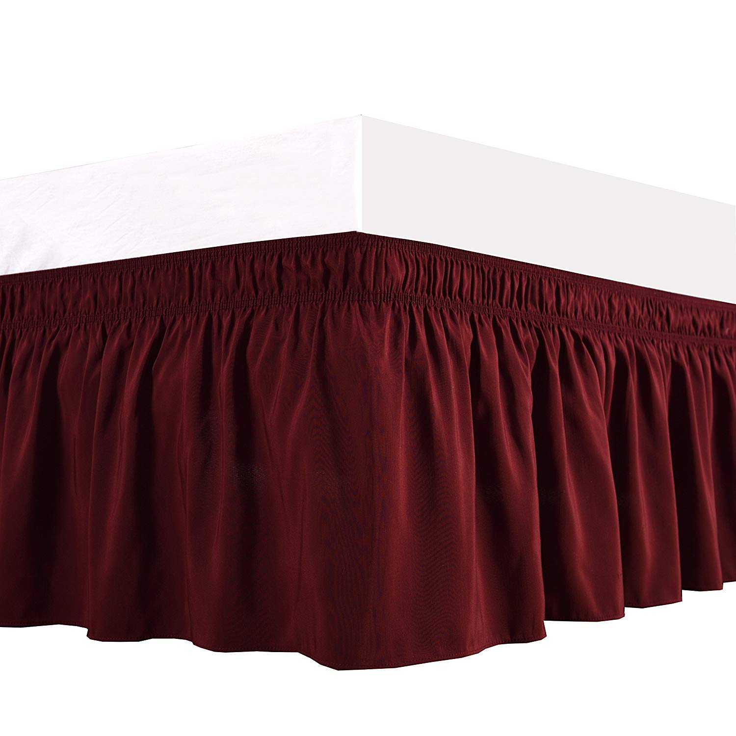 Waletone Linen Wrap Around Bed Skirt Three Sided Fabric