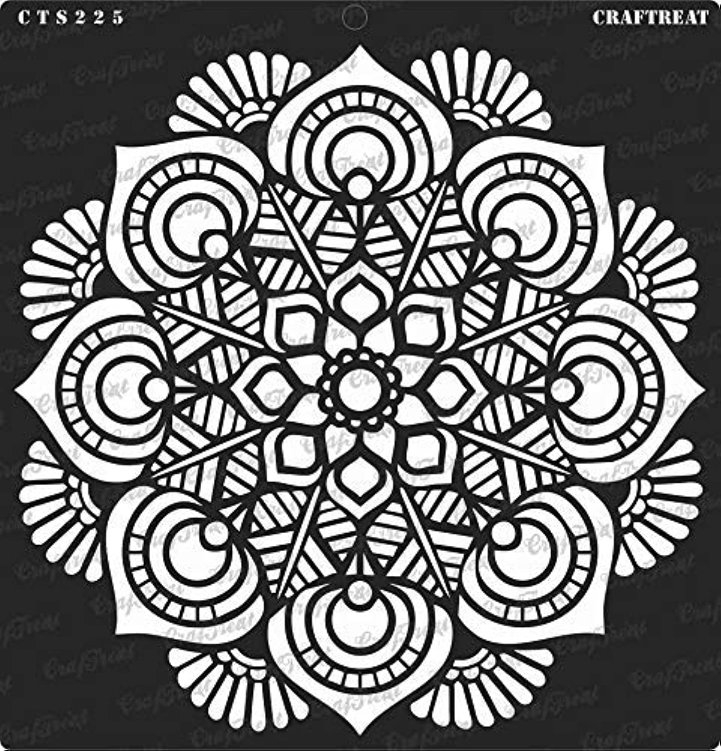 CrafTreat Reusable Mandala Wall Stencils for Painting Large Pattern - Mandala - 12x12 Inch - DIY Art and Craft Stencils - Indian Mandala Stencil 12x12 - Big Mandala Stencil - Mandala Template