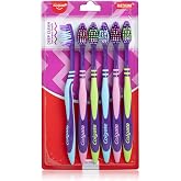 Colgate ZigZag Toothbrush for Deep Inter dental Clean with multi angle zig zag bristles (Medium, Pack of 6)