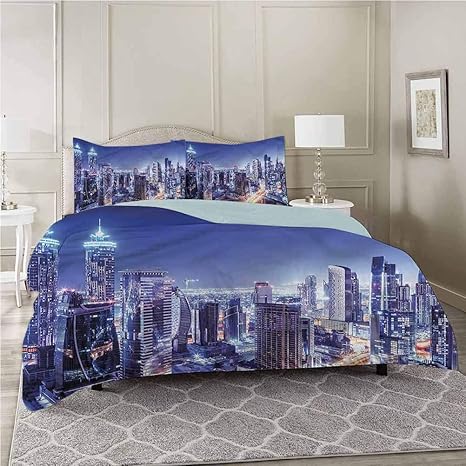 Amazon Com Aishare Store Duvet Cover Sets City Dubai Downtown Modern Uae King Size Comforter Cover Bedding Set 3 Pieces 1 Duvet Cover 2 Pillow Shams Home Kitchen