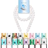 Vinswet 45pcs 8mm Moonstone Natural Stone Beads Round Genuine Real Stone Beading Loose Gemstones DIY Smooth Bead for Bracelet Necklace Earrings Jewelry Making