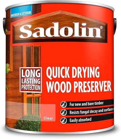 Sadolin Quick Drying Wood Preserver 2.5 L Clear Brand Sadolin
