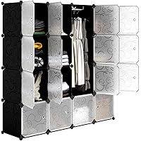 LANGRIA Armario estantería de 16 cubos DIY Portátil, 1Barra para Colgar