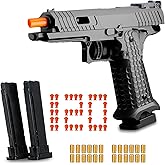 Toy Gun, Children's Soft Toy Guns, 24shells120 Soft Bullets, Empty Shell Toy Guns, Christmas and Birthday Gifts (2011 Black)