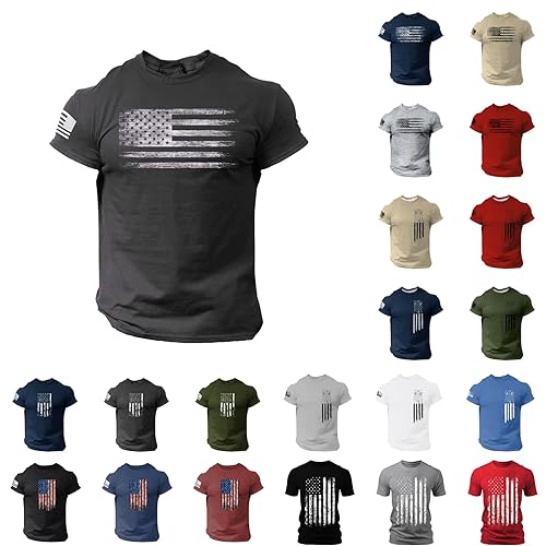 BNisBM 4th of July Shirts for Men Big and Tall American Flag