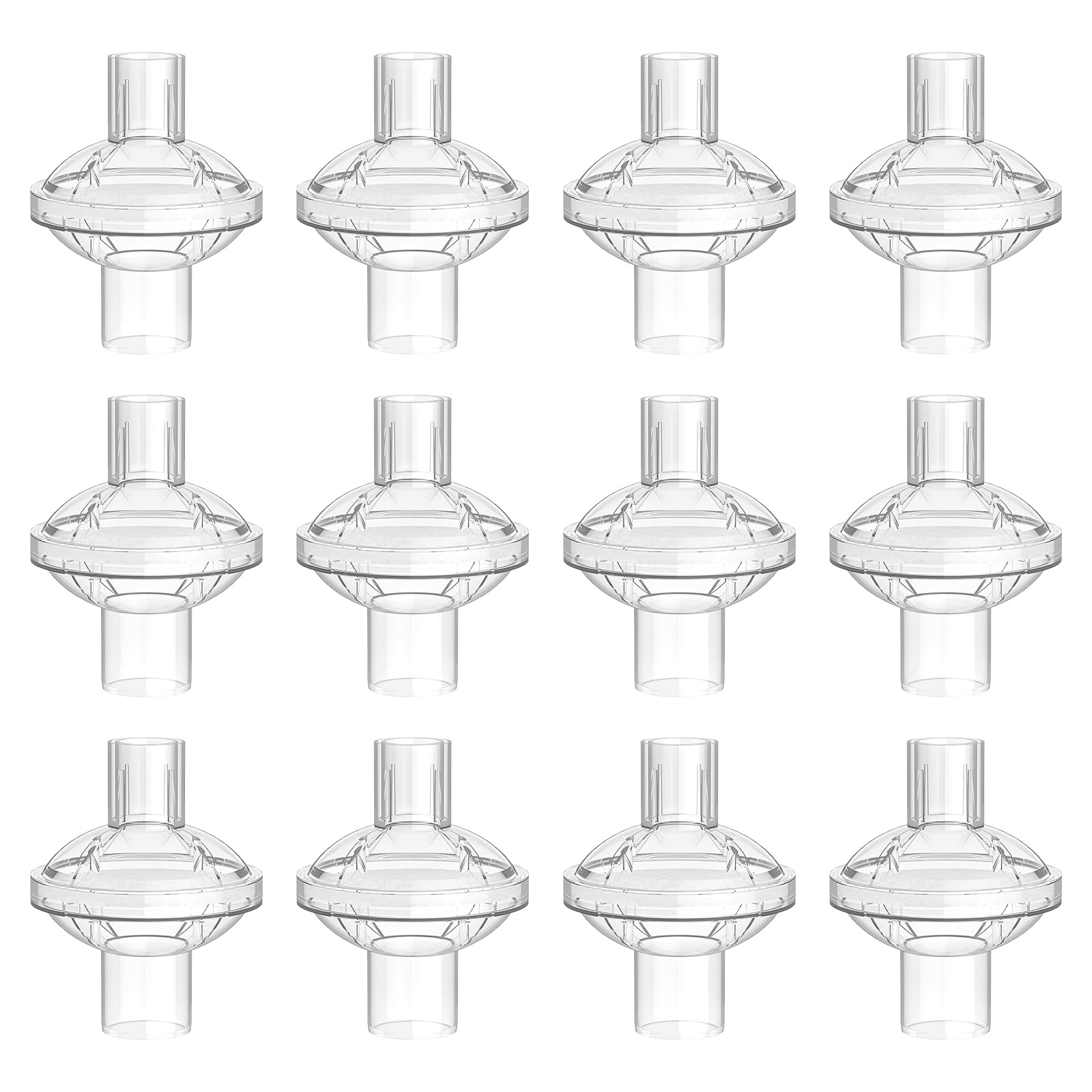 Photo 1 of 12-Pack CPAP Inline Filter, Universal Inline CPAP Filter Compatible with CPAP and BiPAP Machines, ResMed, Dreamstation Standard, Any Machine Size 22mm/25mm Tube Supply