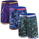 OPALOS 3 Pack Basketball Shorts for Men with Zipper Pockets,Active Athletic Shorts