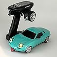 HLSFWDRIVE RC Drift Car 1/18 Scale LDRC Drift Car with Gyro Hobby RC Car for Adult RWD Drifting 2.4 GHz Gyroscope Proportional Throttle Steering Metal Drive Shafts Blinking Headlights LD1804