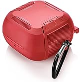 AIRSPO Compatible with Powerbeats Pro Wireless Earbuds Case TPU Military Shell Full Body Protective Cover Skin for Powerbeats Pro (Red)