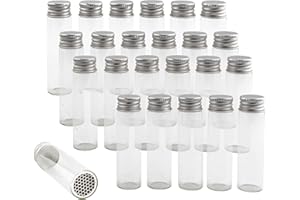 Darware Party Favor Matches Jars (24-Pack): Empty Glass Vials with Strike Stickers for Wedding Favors and DIY Gifts