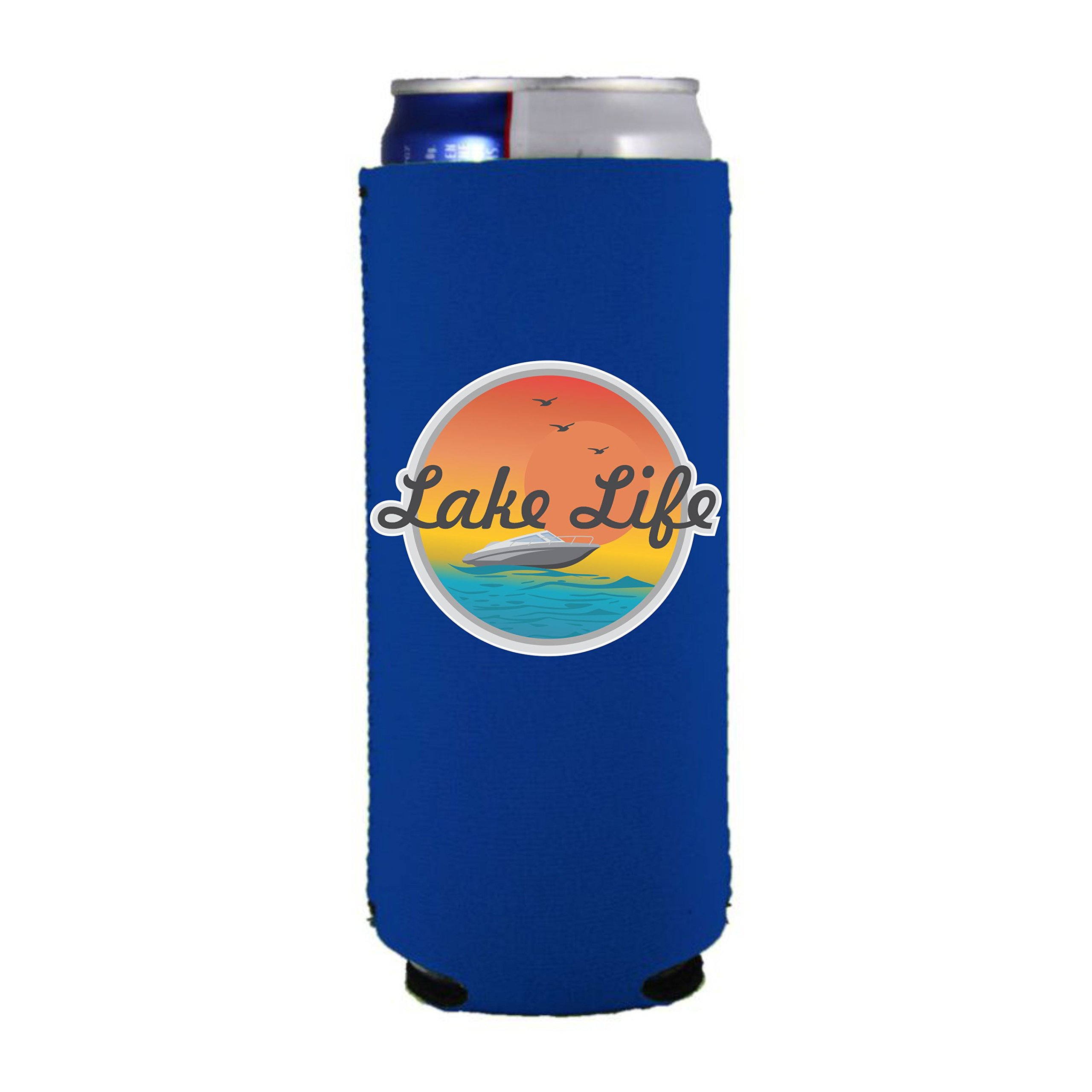 Lake Life Slim Can Coolie (Royal Blue)