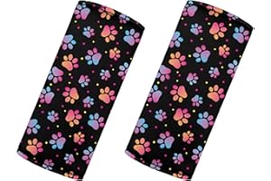 BIGCARJOB Cute Paw Luggage Handle Covers Set for Suitcase,Set of 2 Pcs Lovely Footprint Door Handle Protection Sleeve Cover Luggage Makers Covers Wraps Travel Accessories for Women Girls Gifts