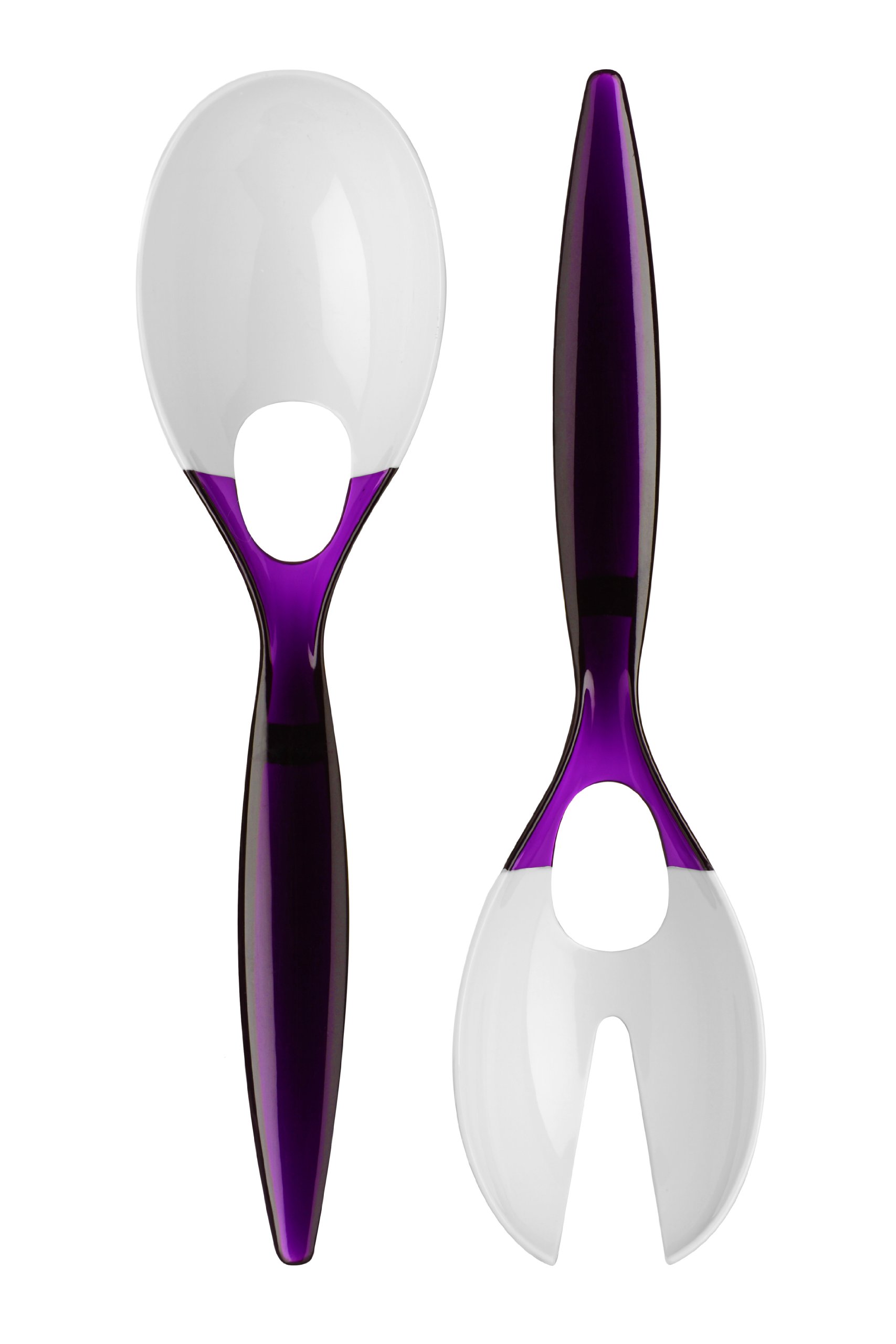 Premier Housewares 805304 Salad Servers - Set of 2, Purple, H4 x W26 x D7cm