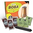 Flavfar Premium Thai Milk Tea Kit with Instant Tapioca Pearls | Authentic Low Calorie Bubble Tea with Brown Sugar Boba | Made in Taiwan | For Home and On-the-Go Enjoyment - 3 Servings