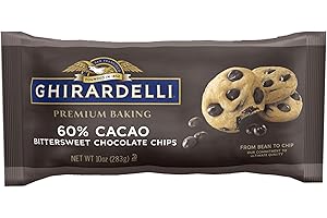 GHIRARDELLI 60% Cacao Bittersweet Chocolate Premium Baking Chips, 10 oz Bag Premium Bittersweet Baking Chocolate