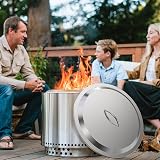 onlyfire 304 Stainless Steel Fire Pit Lid for Solo Stove 19.5" view 7