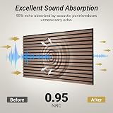 Tonor 4-Pack Walnut Veneer Acoustic Wood Panels 47.2 x 23.6 x 0.74 inches view 4