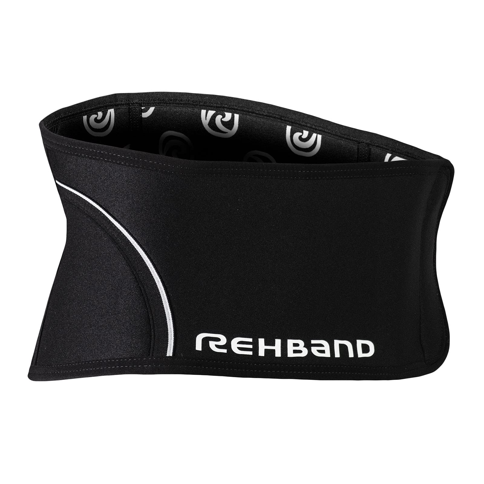 Rehband Back Support Black, Lower Back Support Belt made of 5mm SBR/Neoprene, Stabilization Belt for Back & Lumbar Spine for Sports & Daily Life, Colour:Black, Size:Large