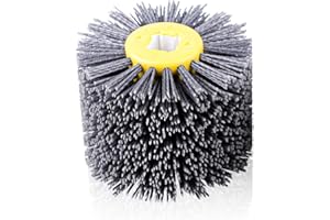 CPROSP Wire Drawing Wheel,60 Grit Nylon Brush, Fits Restorer Tools, Abrasive Wheel for Derusting, Deburring and Cleaning Wooden Floor