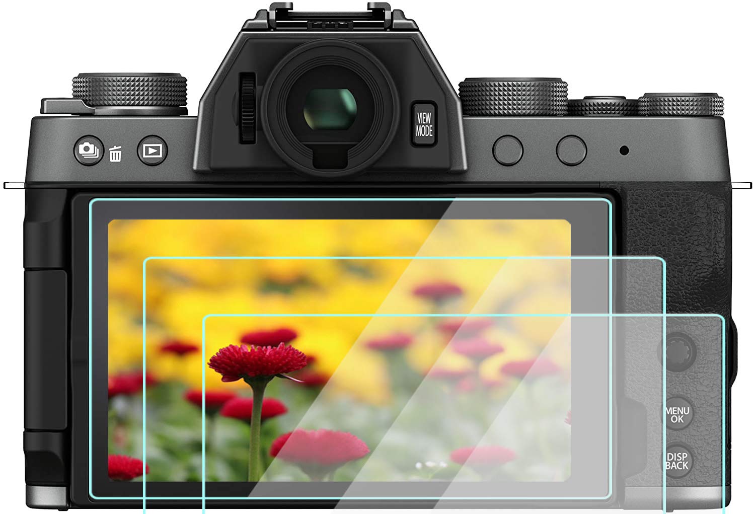 Komet XT200 Screen Protector Compatible for Fujifilm X-T200 Camera, 9H Tempered Glass Anti-Bubble Anti-scratch Anti-fingerprint (3-Pack)