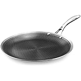 DELUXE Hybrid Ceramic Nonstick Griddle Pan,13-Inch,Stay-Cool Handle,Dishwasher&Oven Safe,Induction-Ready,PFOA Free Compatible with All Cooktops