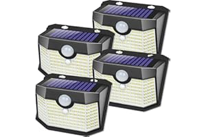 Aootek Solar Lights 4 Packs, Motion Sensor Light IP65 Waterproof with 3 Lighting Modes,Solar Lights Outdoor Waterproof for Garden Patio Garage Yard Deck