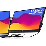 SideTrak Swivel 14” Attachable Portable Monitor for Laptop FHD TFT USB Laptop Dual Screen with Kickstand | Compatible with Ma
