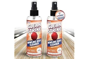 Maplefield Bowling Ball Cleaner Spray - Oil & Stain Cleaner - Tack-Restoring Grip Spray - USBC Compliant Bowling Ball Care - 4 Fl Oz, Pack of 2