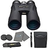 Nikon PROSTAFF 5 12x50 (7573) Black Binoculars Bundle with Lens Pen and Cleaning Cloth, Compact Binoculars for Adults for Hunting, Bird Watching, and Hiking Essentials, Zoom, Travel