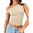 Trendy Queen Womens Off The Shoulder Tops Summer Shirts Going Out Crop Tank Top Y2K T Corset Tube Cute Fashion Outfits