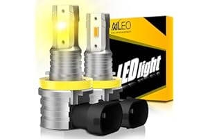 AILEO H8 H16 H11 LED Fog Light Bulbs 3000K Yellow Amber,350% Brighter CSP Chips 40W 8000LM Wireless Fanless,Plug and Play,Strong Penetrating Power For LED Fog Light Bulb or DRL Upgrade,2PCS
