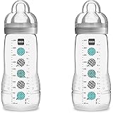 MAM Baby Bottles for Breastfed Babies, MAM Baby Bottles, Unisex, 11 Ounces, 2-Count