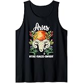 Aries Intense Fearless Aries Zodiac Sign Aries Birthday Tank Top