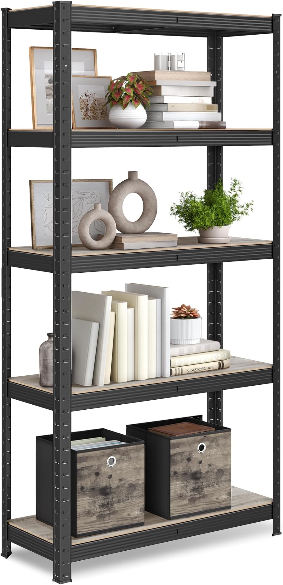 SONGMICS Shelving Unit 30 x 75 x 150 cm 650 kg Load Industrial Adjustable