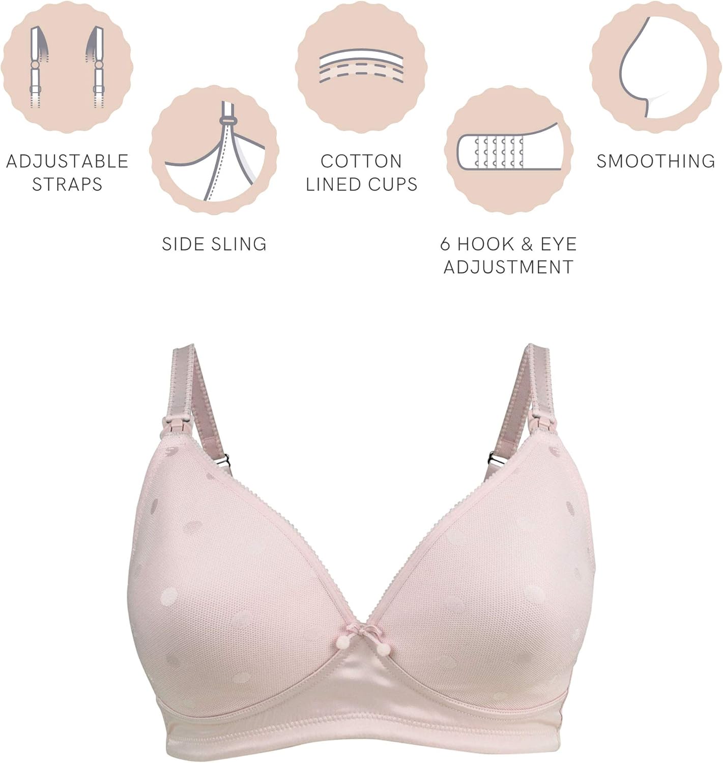 Cake Maternity Mousse Wirefree Nursing Bra for Breastfeeding, Padded Wireless Maternity Bra: Clothing