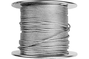 LAUREOLA INDUSTRIES Laureola 1/16" Stainless Steel Aircraft Wire Rope 304 Grade 7x7-500 ft