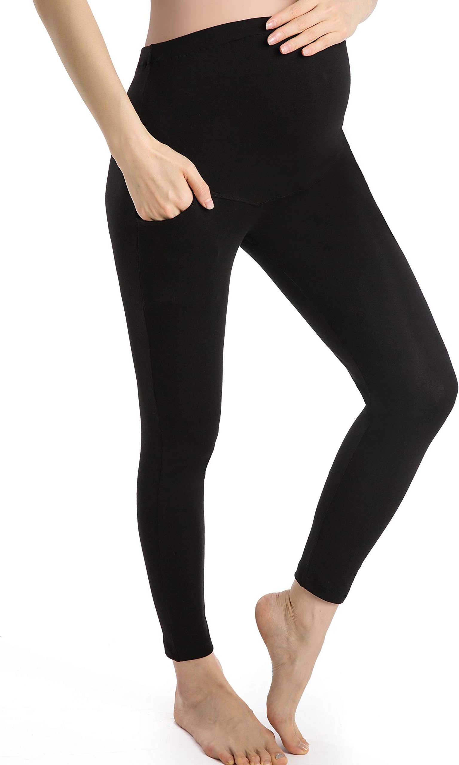 Pregnancy Pants Women Full Length Maternity Leggings Over Bump Pregnant Trousers