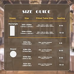 sancua Rectangle Tablecloths for 6 Foot Tables, 6