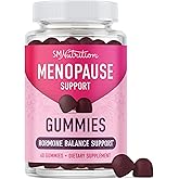 Menopause Support Gummies | Hormone Balance Relief for Hot Flashes, Night Sweats, Mood Swings, & Bloating | with Phytoestrogen Soy, Vitamin D3, PABA, Biotin | Vegetarian, Gluten-Free | 60 Count