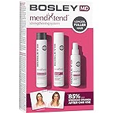 BosleyMD MendXtend Strengthening System with Saw Palmetto & Hyaluronic Acid â€“ Prevents Breakage and Promotes Growth for Longer, Thicker, Fuller Hair,1 Count(Pack of 3)