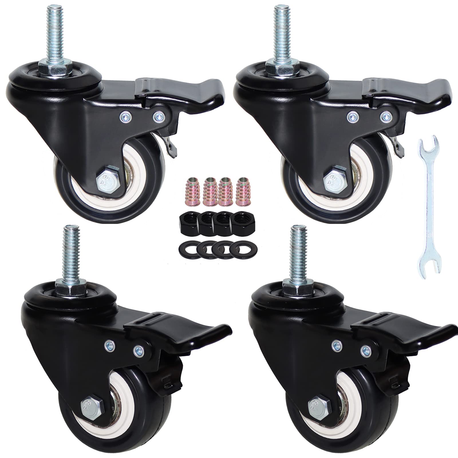 2'' Caster Wheels, Swivel Stem Casters