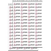 Birthday Reminder Color Scrapbooking Mini Planner Stickers (112 Stickers) (Matte White)