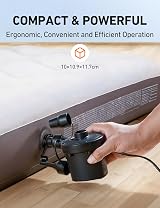 AstroAI Electric Pump 400L/min 220-240V UK 3 Nozzles Air Mattress Pool Inflator view 6