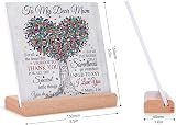 Niyewsor Acrylic Plaque Gift for Mum from Daughter Son Desk Decor Birthday view 5