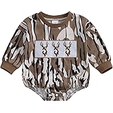 Baby Boy Duck Hunting Clothes Short Sleeve Camo Bubble Romper Shirt Onesie Bodysuit Infant Summer Outfit