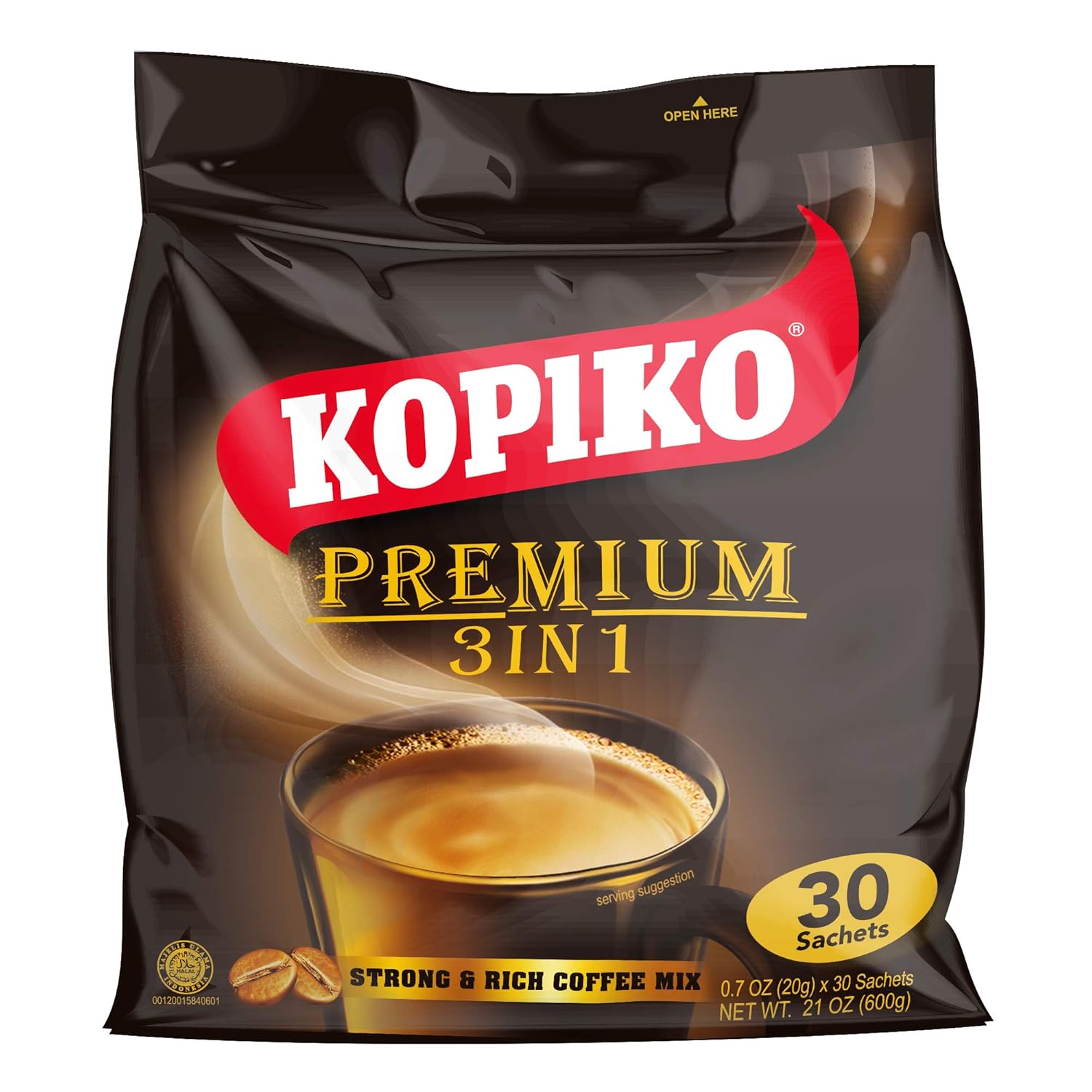 1 Instant Coffee, 21.2 oz, (30 Sachets 