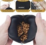 Sheryl&Rain Small Dog Treat Bag 4.72 Inch Round Zipper Carabiner Hands-Free view 6